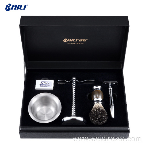 Metal Shaving Bowl Badger Hair Travel Shaving Kits